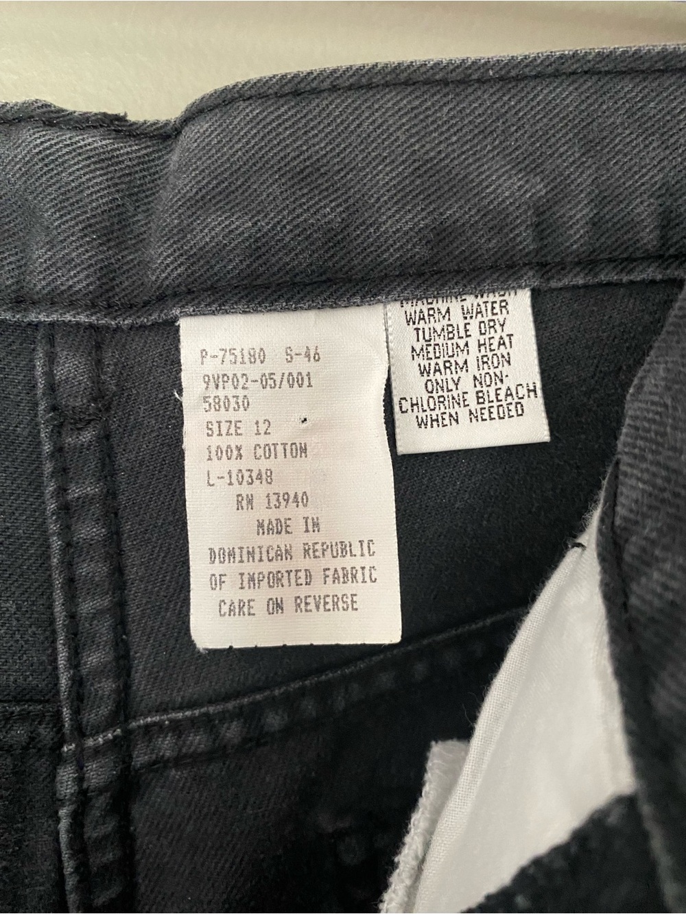OSCAR DE LA RENTA Vintage High Rise Pleated Tapered Washed Black Jeans Denim W28 - Picture 8 of 8